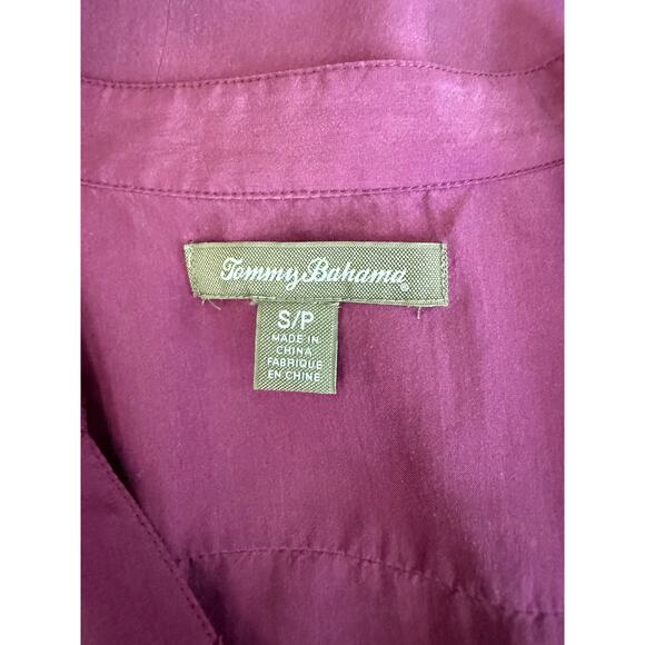 Tommy Bahama 100% Silk Woman’s Button Up Purple Blouse Size Small - Picture 3 of 6